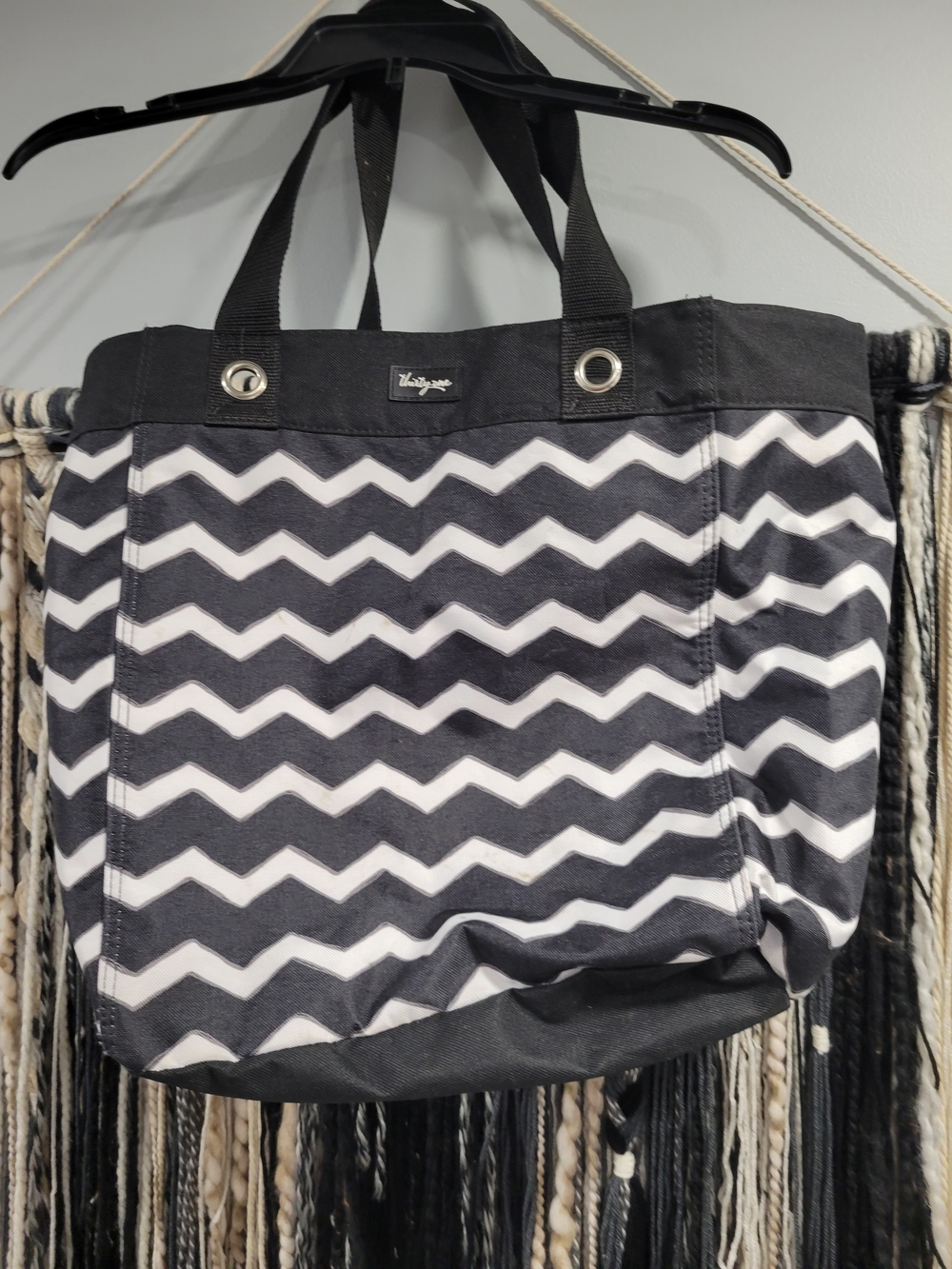 Black & White Chevron Tote Bag by THIRTY ONE.